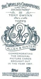 2014 Topps Allen & Ginter - Mini A & G Back #223 Tony Gwynn Back