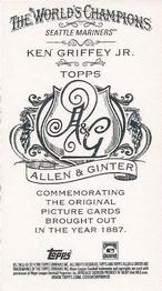 2014 Topps Allen & Ginter - Mini A & G Back #316 Ken Griffey Jr. Back