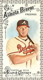 2014 Topps Allen & Ginter - Mini Black Border #121 Freddie Freeman Front