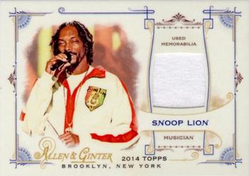 2014 Topps Allen & Ginter - Relics #FRB-SL Snoop Lion Front