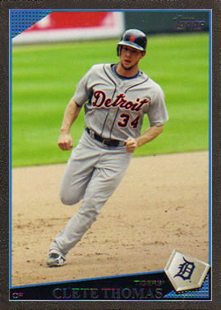 2009 Topps Updates & Highlights - Black Border #UH53 Clete Thomas Front