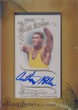 2014 Topps Allen & Ginter - Framed Mini Autographs #AGA-ARO Anthony Robles Front