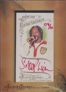 2014 Topps Allen & Ginter - Framed Mini Autographs Red Ink #AGA-SDO Snoop Lion Front