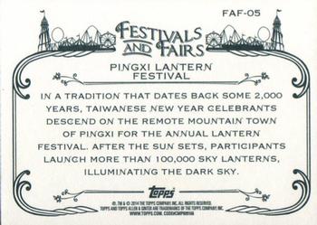 2014 Topps Allen & Ginter - Festivals & Fairs #FAF-05 Pingxi Lantern Festival Back