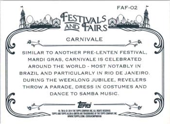 2014 Topps Allen & Ginter - Festivals & Fairs #FAF-02 Carnivale Back