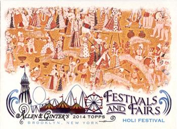 2014 Topps Allen & Ginter - Festivals & Fairs #FAF-04 Holi Festival Front