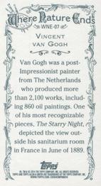 2014 Topps Allen & Ginter - Mini Where Nature Ends #WNE-07 Vincent van Gogh Back