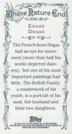 2014 Topps Allen & Ginter - Mini Where Nature Ends #WNE-08 Edgar Degas Back