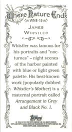 2014 Topps Allen & Ginter - Mini Where Nature Ends #WNE-15 James Whistler Back