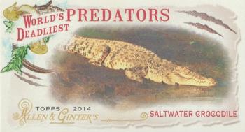2014 Topps Allen & Ginter - Mini World's Deadliest Predators #WDP-14 Saltwater Crocodile Front