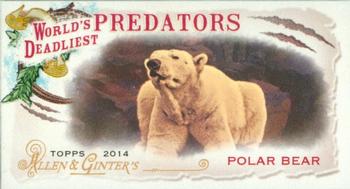 2014 Topps Allen & Ginter - Mini World's Deadliest Predators #WDP-01 Polar Bear Front