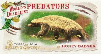 2014 Topps Allen & Ginter - Mini World's Deadliest Predators #WDP-20 Honey Badger Front