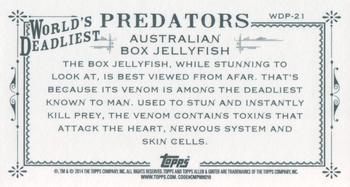 2014 Topps Allen & Ginter - Mini World's Deadliest Predators #WDP-21 Australian Box Jellyfish Back