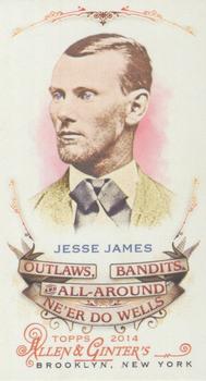 2014 Topps Allen & Ginter - Mini Outlaws, Bandits & All-Around Ne'er Do Wells #OBA-02 Jesse James Front