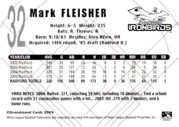 2005 Grandstand Aberdeen IronBirds #NNO Mark Fleisher Back