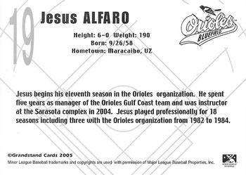 2005 Grandstand Bluefield Orioles #1 Jesus Alfaro Back