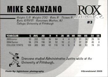 2005 Grandstand Brockton Rox #NNO Mike Scanzano Back