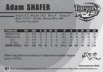 2005 Grandstand Clearwater Threshers #NNO Adam Shafer Back