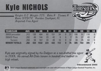 2005 Grandstand Clearwater Threshers #NNO Kyle Nichols Back