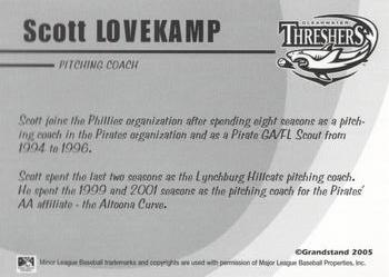 2005 Grandstand Clearwater Threshers #NNO Scott Lovekamp Back