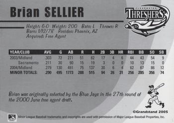 2005 Grandstand Clearwater Threshers #NNO Brian Sellier Back