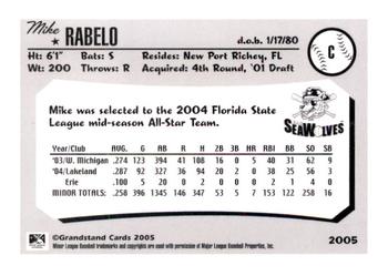 2005 Grandstand Erie SeaWolves #NNO Mike Rabelo Back