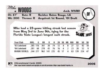 2005 Grandstand Erie SeaWolves #NNO Mike Woods Back