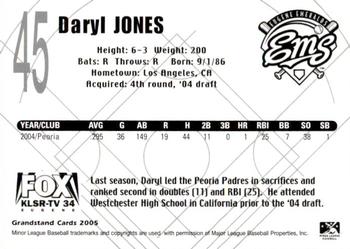 2005 Grandstand Eugene Emeralds #NNO Daryl Jones Back