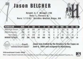 2005 Grandstand Harrisburg Senators #NNO Jason Belcher Back