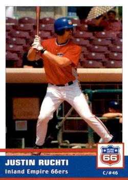 2005 Grandstand Inland Empire 66ers #NNO Justin Ruchti Front