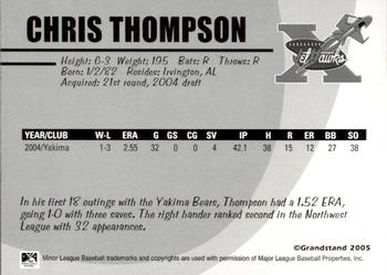 2005 Grandstand Lancaster JetHawks #NNO Chris Thompson Back