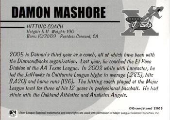 2005 Grandstand Lancaster JetHawks #NNO Damon Mashore Back