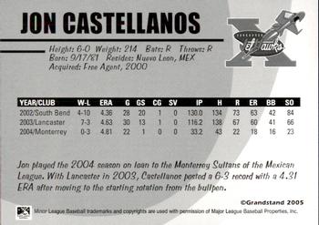 2005 Grandstand Lancaster JetHawks #NNO Jon Castellanos Back