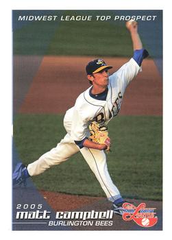2005 Grandstand Midwest League Top Prospects #NNO Matt Campbell Front