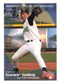 2005 Grandstand Midwest League Top Prospects #NNO Homer Bailey Front