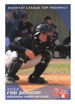 2005 Grandstand Midwest League Top Prospects #NNO Rob Johnson Front