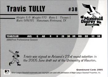 2005 Grandstand Missoula Osprey #27 Travis Tully Back