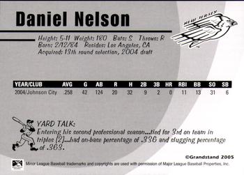 2005 Grandstand New Jersey Cardinals #NNO Daniel Nelson Back