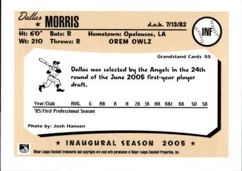 2005 Grandstand Orem Owlz #NNO Dallas Morris Back