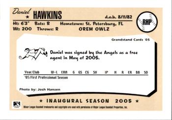 2005 Grandstand Orem Owlz #NNO Daniel Hawkins Back