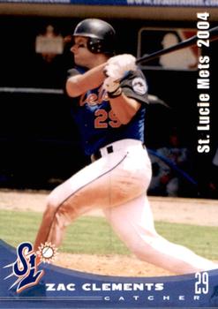 2004 Grandstand St. Lucie Mets #NNO Zac Clements Front
