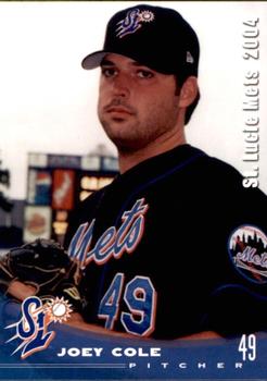 2004 Grandstand St. Lucie Mets #NNO Joey Cole Front