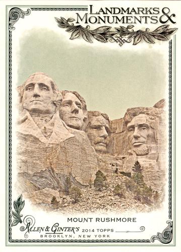 2014 Topps Allen & Ginter - Landmarks and Monuments Cabinet Box Loader #LMC-02 Mount Rushmore Front