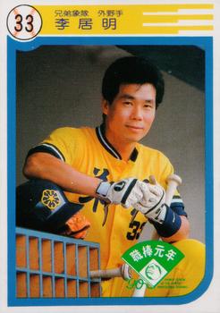 1990 Chiclets CPBL #20 Chu-Ming Lee Front