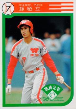1990 Chiclets CPBL #29 Chao-Li Sun Front