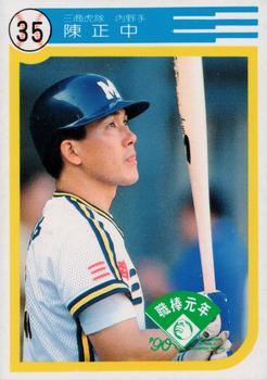 1990 Chiclets CPBL #36 Cheng-Chung Chen Front