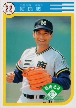 1990 Chiclets CPBL #48 Liang-Chih He Front