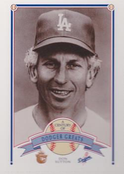 1989 Los Angeles Dodgers Greats Smokey #78 Don Sutton Front