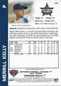 2014 Choice International League All-Stars #10 Merrill Kelly Back