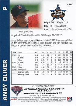 2014 Choice International League All-Stars #14 Andy Oliver Back